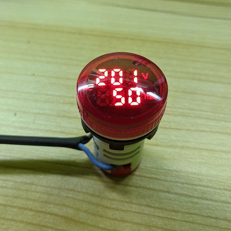 lampu pilot volt meter HZ Ac bulat