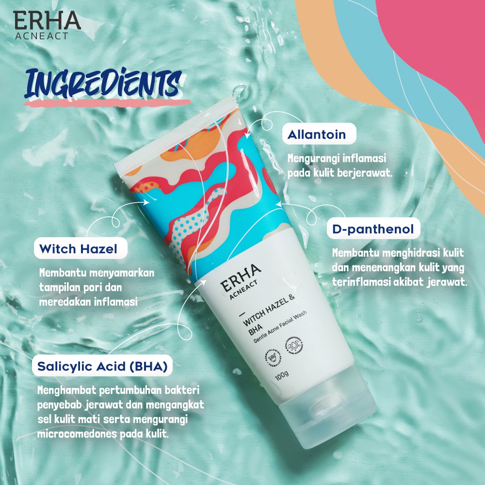 ERHA AcneAct Witch Hazel Facial Wash / Pore Minimizing Toner / Calming Gel / Acne Blemish Toner