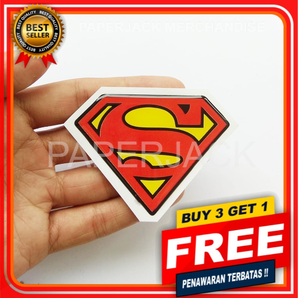 STIKER MOBIL TIMBUL SUPERMAN AKSESORIS BODY