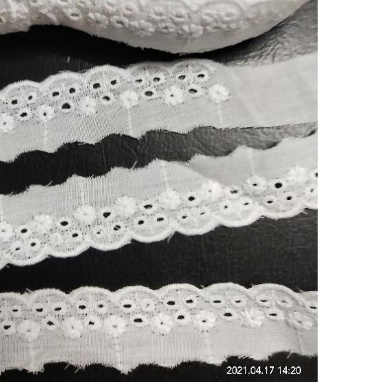 ✳ Renda kain katun putih renda katun renda kain renda mukena renda baju renda kecil ❋