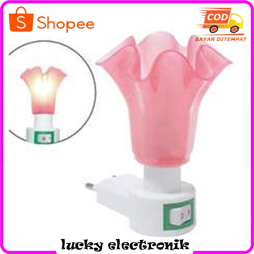 EELIC 5W Lampu Tidur - Malam - Hias cantik Bunga JM-993 original