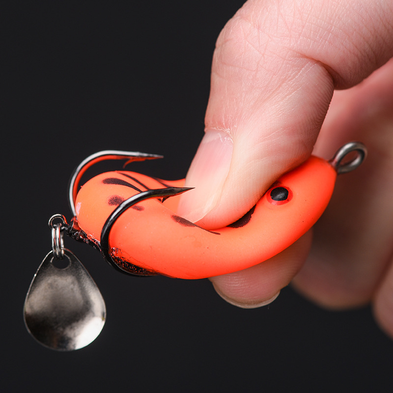 Umpan Pancing Mini Soft Frog 3cm 4.2g Katak Casting Soft Frog Lure Floating Bait 3D Eyes soft frog killer Top Water Fishing Lure With Sequins Umpan Ikan alat mancing