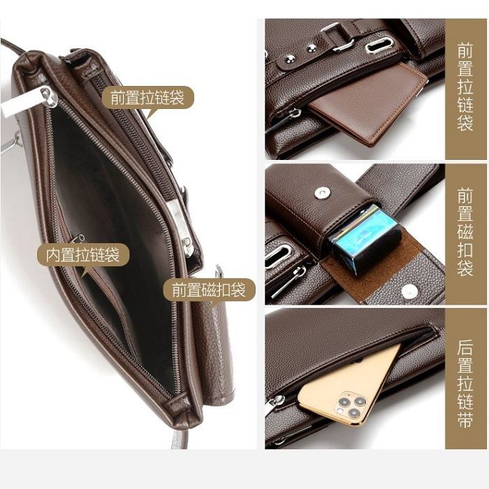 BJ28117 - BLACK/BROWN - TAS PINGGANG SLEMPANG WAISTBAG SLINGBAG PRIA FASHION IMPORT MODIS ELEGAN TERMURAH TERLARIS TERBARU BAGSTORE JAKARTA TAS BATAM JT8117 BQ3370