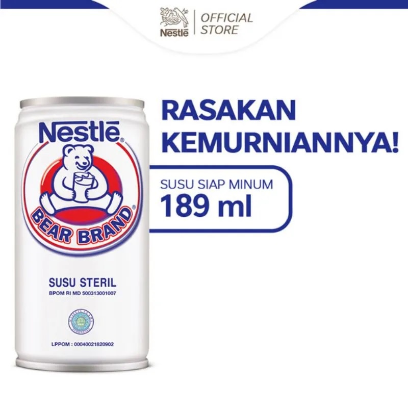 

BEAR BRAND Susu Kaleng Susu Beruang Susu Steril 189ml Healthy Drink