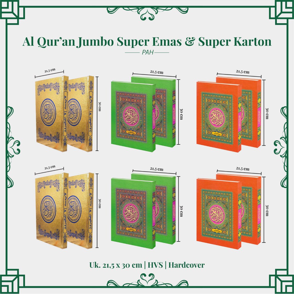 Jual Al Quran Besar Alquran Super HVS Karton Emas Al Quran Jumbo ...