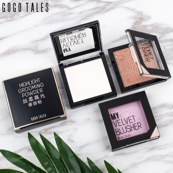 GOGO TALES Professinal 6 Warna Bronzer Highlighter Palette Makeup Glow