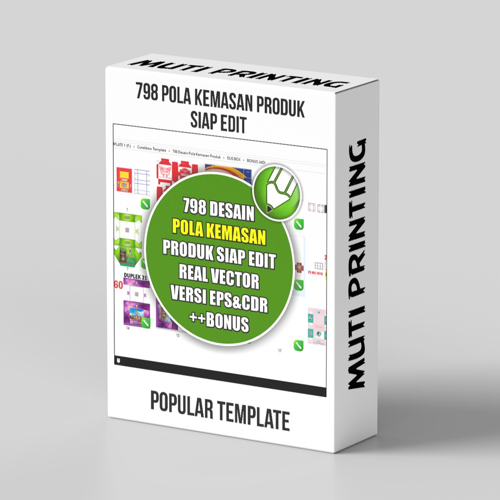 798 Pola Kemasan Produk Siap Edit Vector Only - Business Branding