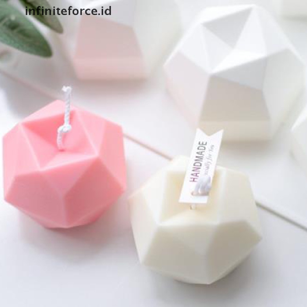 (Infiniteforce.Id) Cetakan Lilin Handmade Diy Bentuk Berlian Bahan Silikon