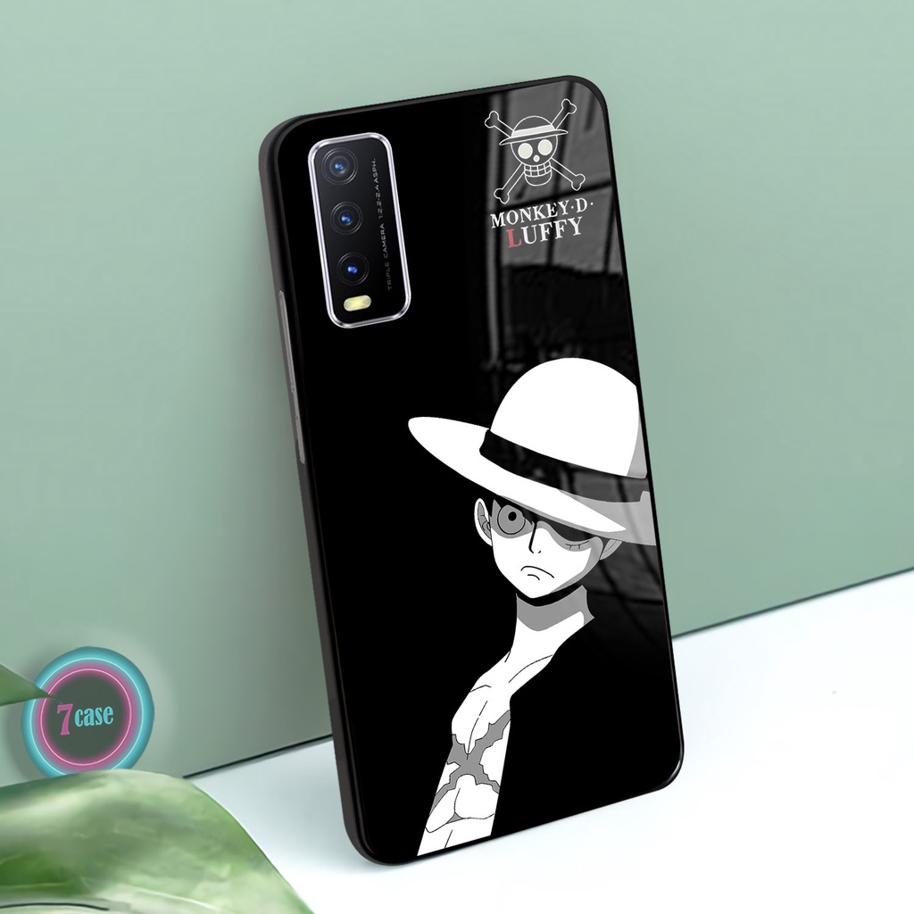Case Kilau Glossy Vivo Y12S Y20 Y20i Y20S Y20T | Casing Hp Kilau Motif Anime One Piece Luffy