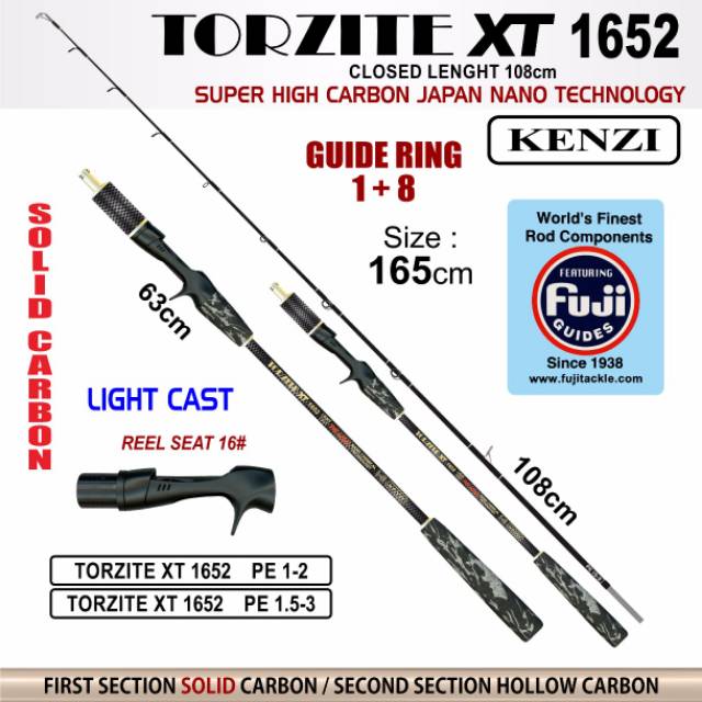 Joran kenzi TORZITE XT 165 CASTING ring FUJI