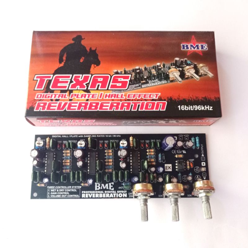 TEXAS Digital Plate Hall Reverberation Effect REVERB 3 IC 3 Potensio BME