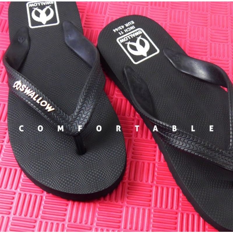 Sandal Jepit Swallow Legian Black nomor 11