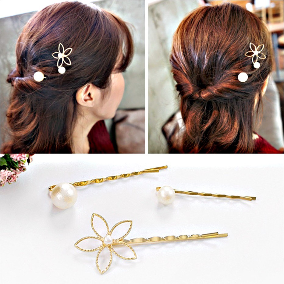 Hairpin Jepitan Rambut 3pc F07 Set Unik Klip Aksesoris Wanita Cewe Korea Fashion Hair Pin Clip