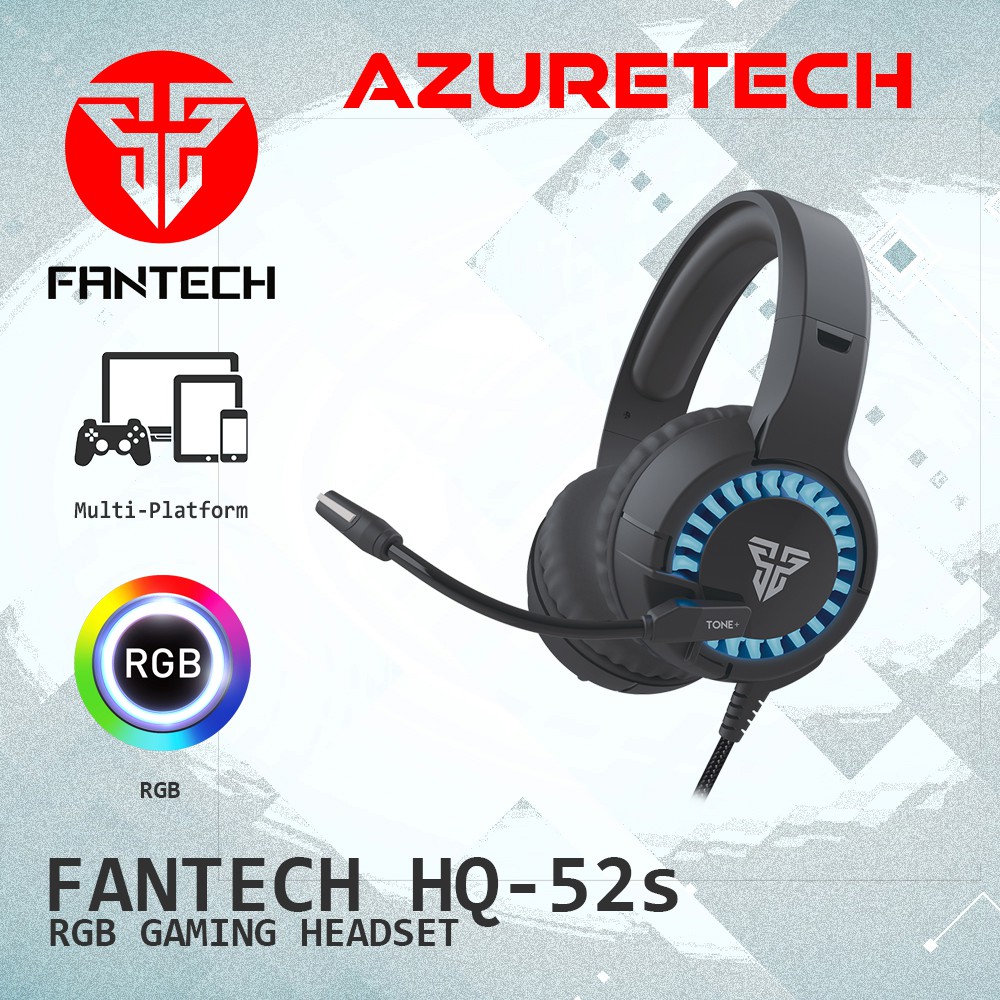  Fantech  HQ52 S HQ52S Tone RGB Gaming Headset Garansi 