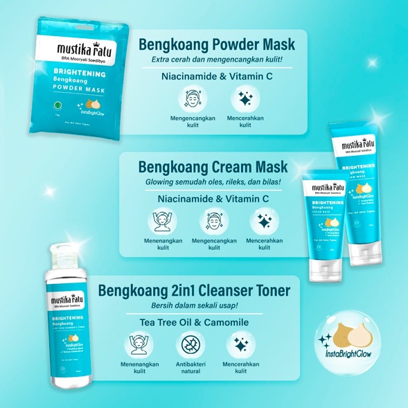 MUSTIKA RATU Brightening Bengkoang | Krem Masker Body Lotion Pembersih Penyegar Bengkuang