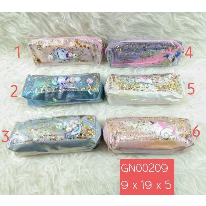 

tempat pensil glitter mermaid permata pearl mutiara kotak pensil pencil case crayon pen atk anak