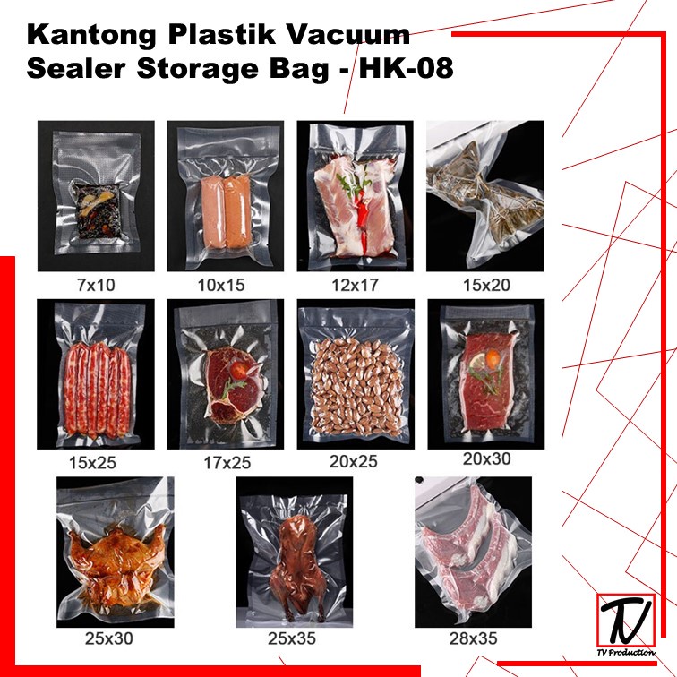 Kantong Plastik Vacuum Sealer Storage Bag  100PCS