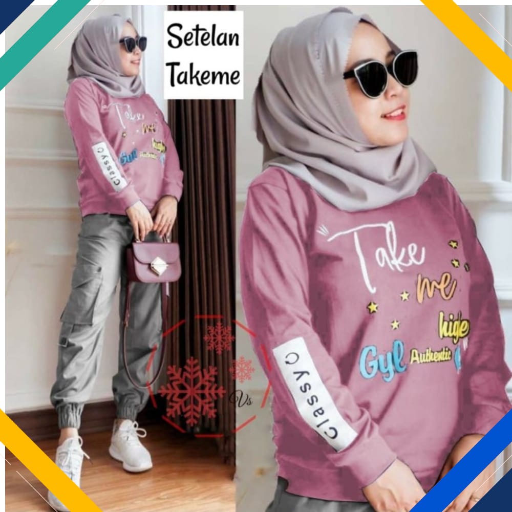 STELAN SENAM WANITA YOVIS SPORT BAJU SENAM CELANA SENAM Yovis Sport Baju Senam Baju Senam Wanita A