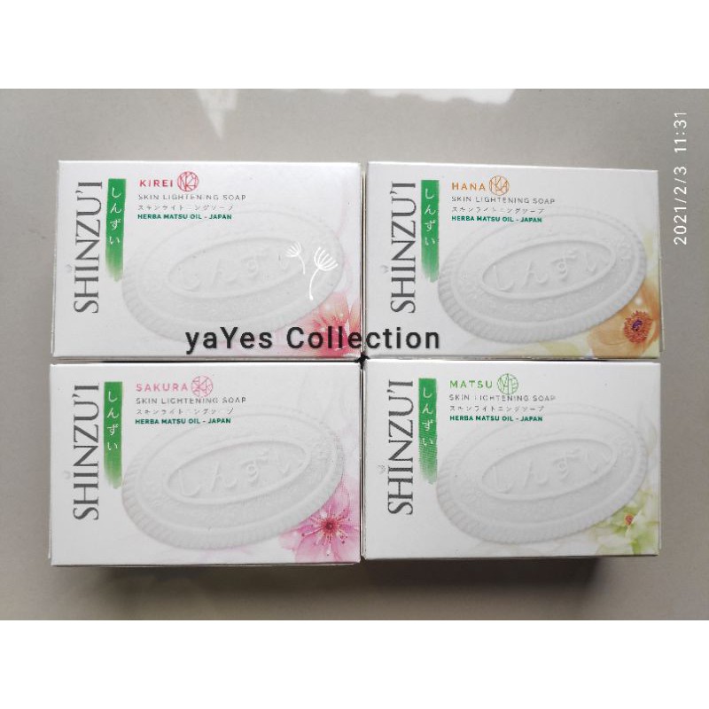 Shinzui Sabun Mandi Batang Sakura Kirei Hana Matsu Myori 85 G Skin Lightening Soap Sinzui Shinzu I Shopee Indonesia