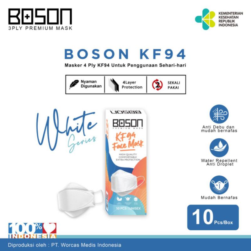 BOSON Masker KF94 Premium 4 Ply Isi 10 Pcs