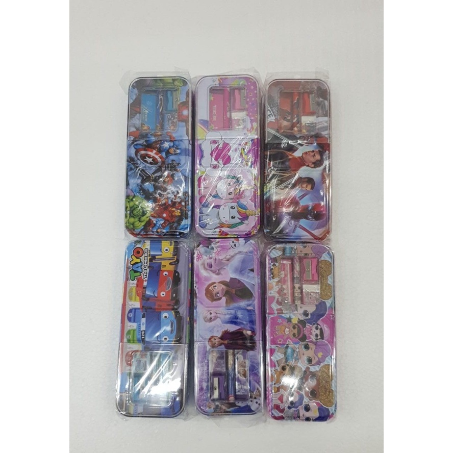 

BOX PENSIL KALENG SET CC-7100 | TEMPAT PENSIL