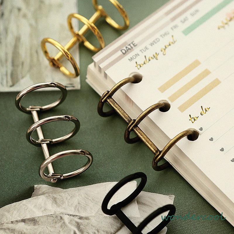 

1 Piece 3-Hole Metal Clip Book Rings spiral binder Loose-leaf Binder-Won