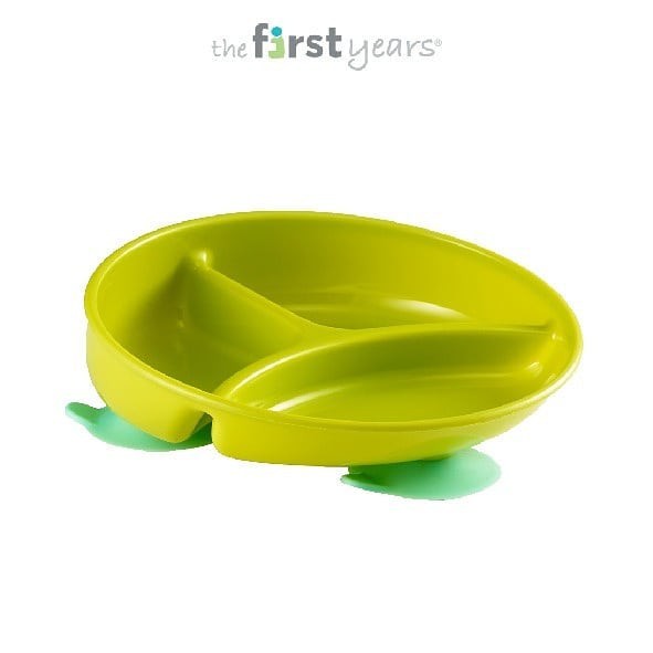 The First Years Inside Scoop Suction Sectioned Plate - Green