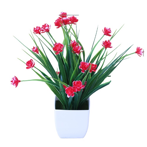 Swopply PT51 Pot Tanaman Hias Bunga Hias Plastik Ornamen Pot Bongsai Artificial Flower Decoration