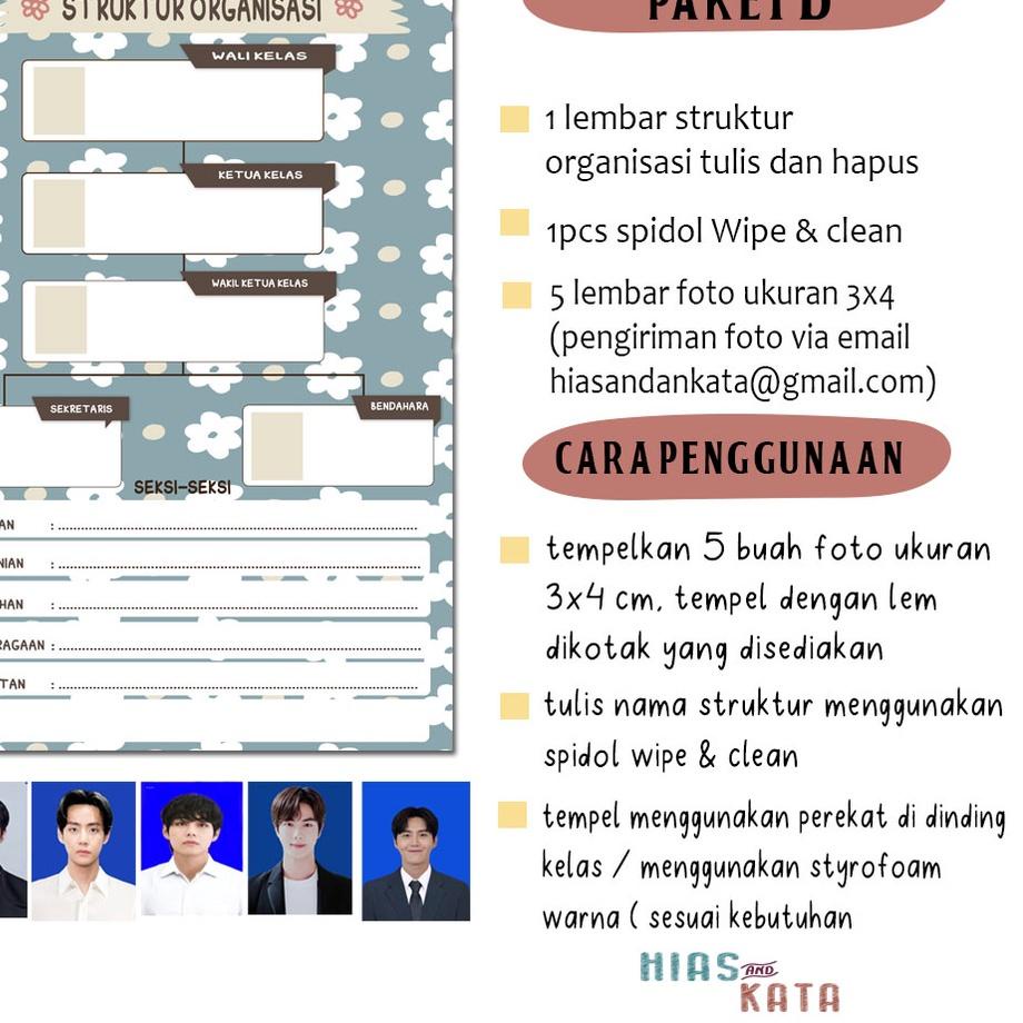 

Model Baru Struktur Organisasi Kelas Sekolah Cetak Foto Poster Flower A3+ ~