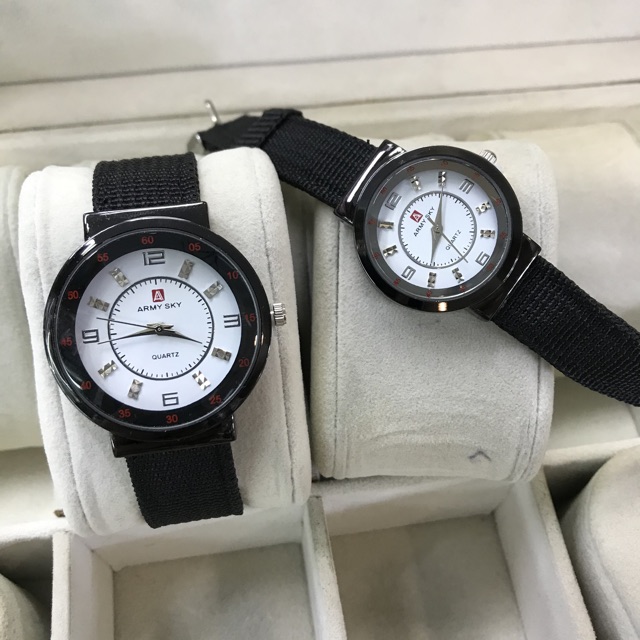 SUPER MURAH,,, JAM TANGAN COUPLE MURAH KANVAS/KAIN