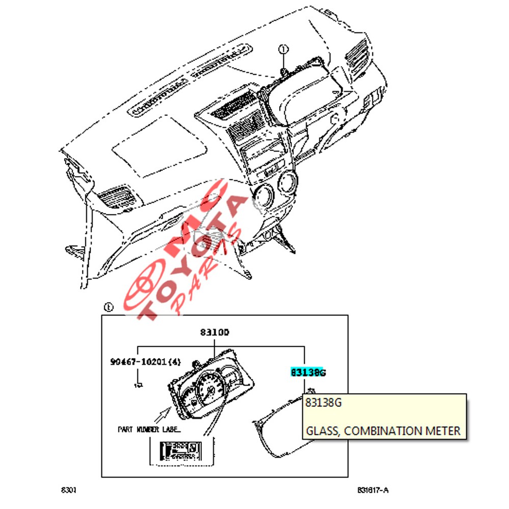 Mika Kaca / Glass Speedometer Avanza Xenia All New 83852-BZ140