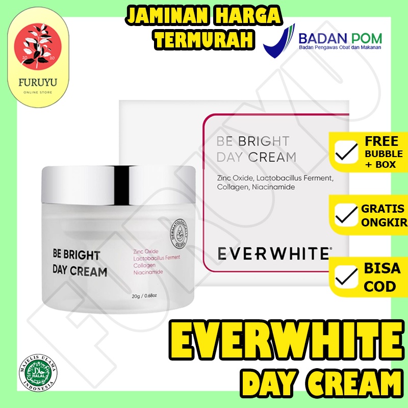 Everwhite Be Bright Day Cream Krim Siang Melembutkan Mencerahkan Wajah Kencang