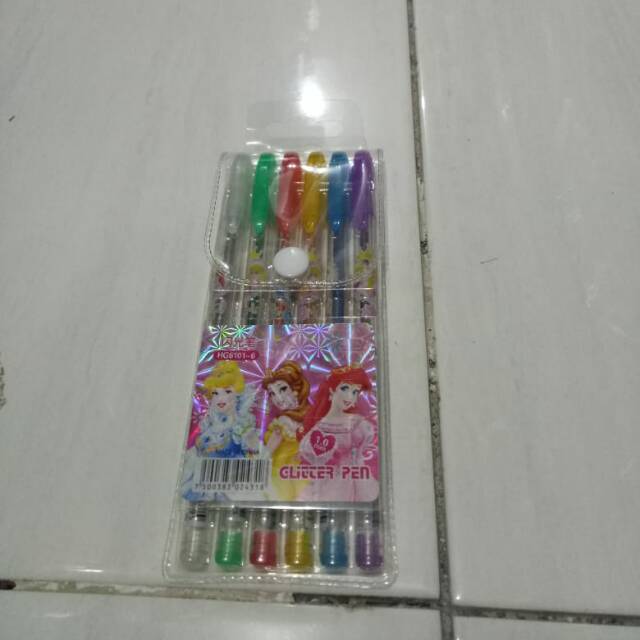 

Bolpen/ bolpoint glitter 6 warna Hg-6101