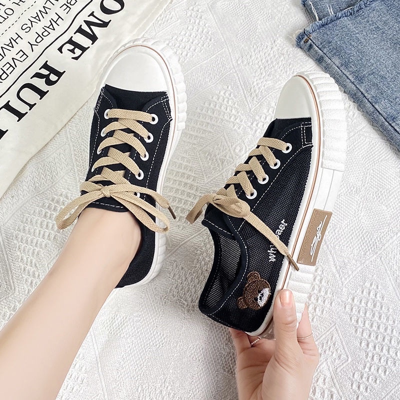 HS / COD Sepatu 213/225 Wanita Sneakers Tali Kanvas Model Terbaru 2021 Trendy dan Elegan