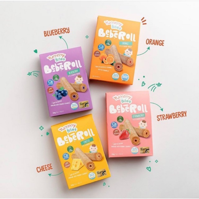 YUMMY BITES Beberoll Bebe Roll 6 Rasa 40gr 40 gr / Biskuit Bayi / Snack Bayi