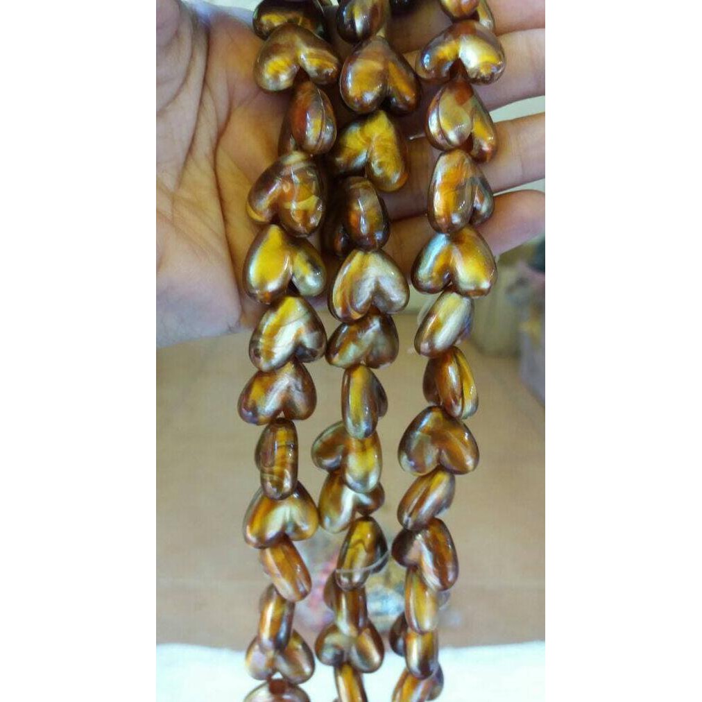 

Baru Manik Manik Plastik Motif Love Coklat ( 1 Renteng ) ( Das ) Ori