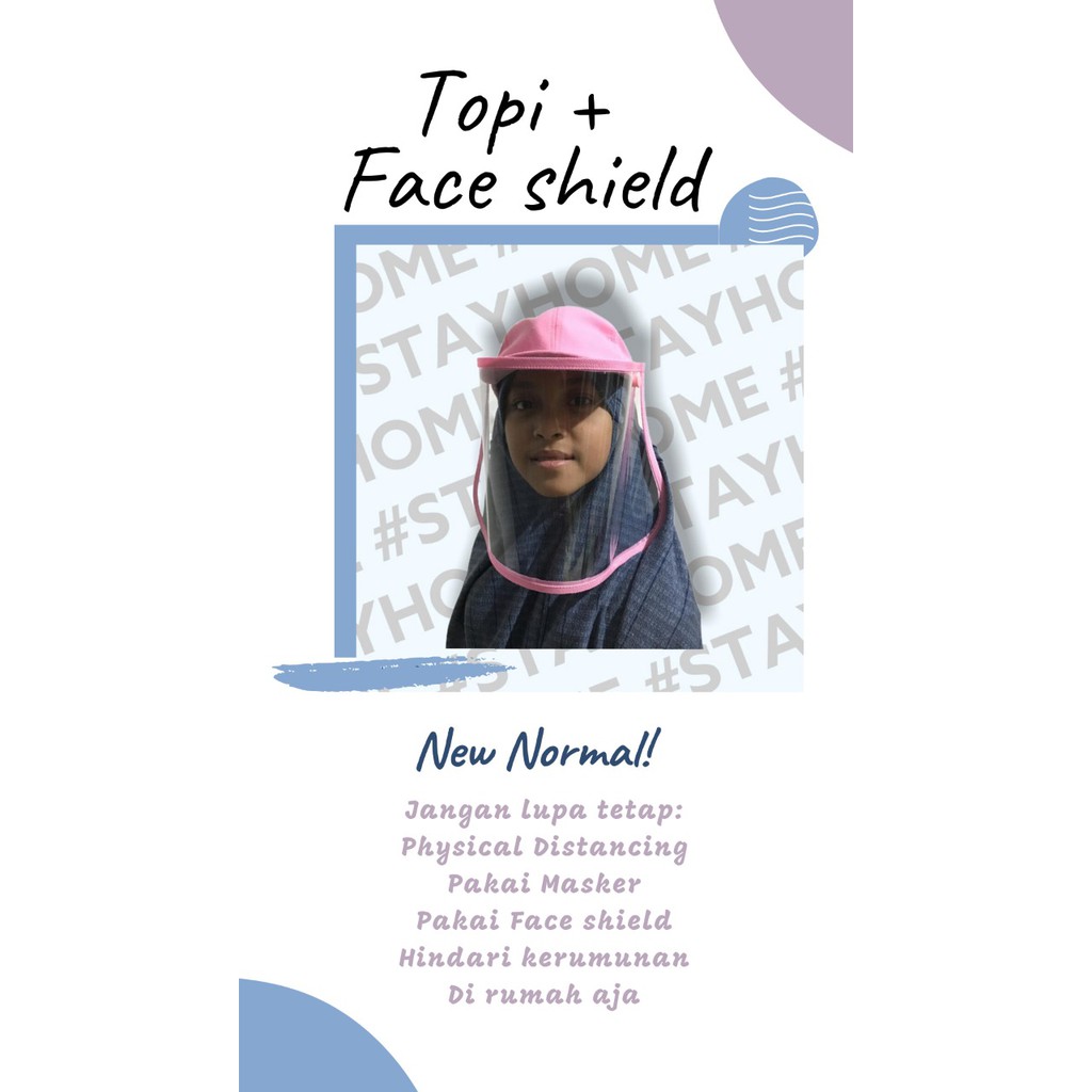 Topi Faceshield Pelindung Muka dan Wajah Berkualitas Untuk Anak dan Dewasa