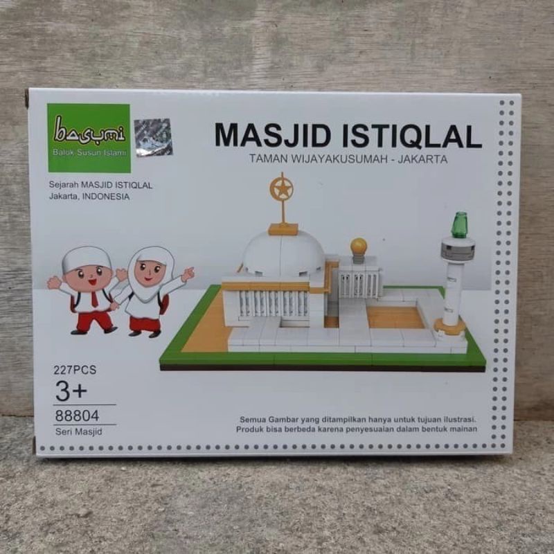Mainan Lego Basumi Masjid Istiqlal - Block Sejenis Sembo Anak Edukatif