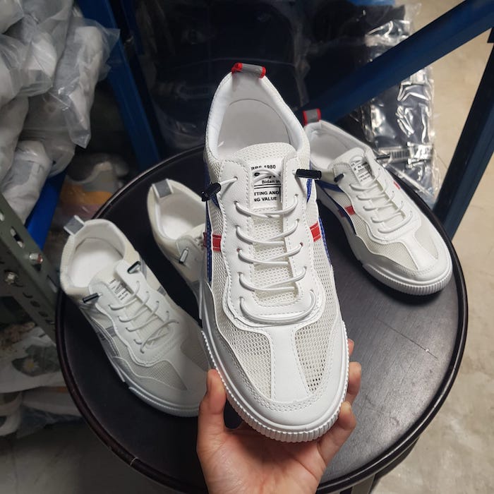 131478 Sepatu Sneakers Pria Sport Casual Santai Keren Import Men's Breathable Net Shoes Bertali Nyaman Dipakai