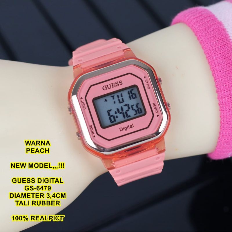 GUESS RUBBER DIGITAL GS-6479 JAM TANGAN WANITA