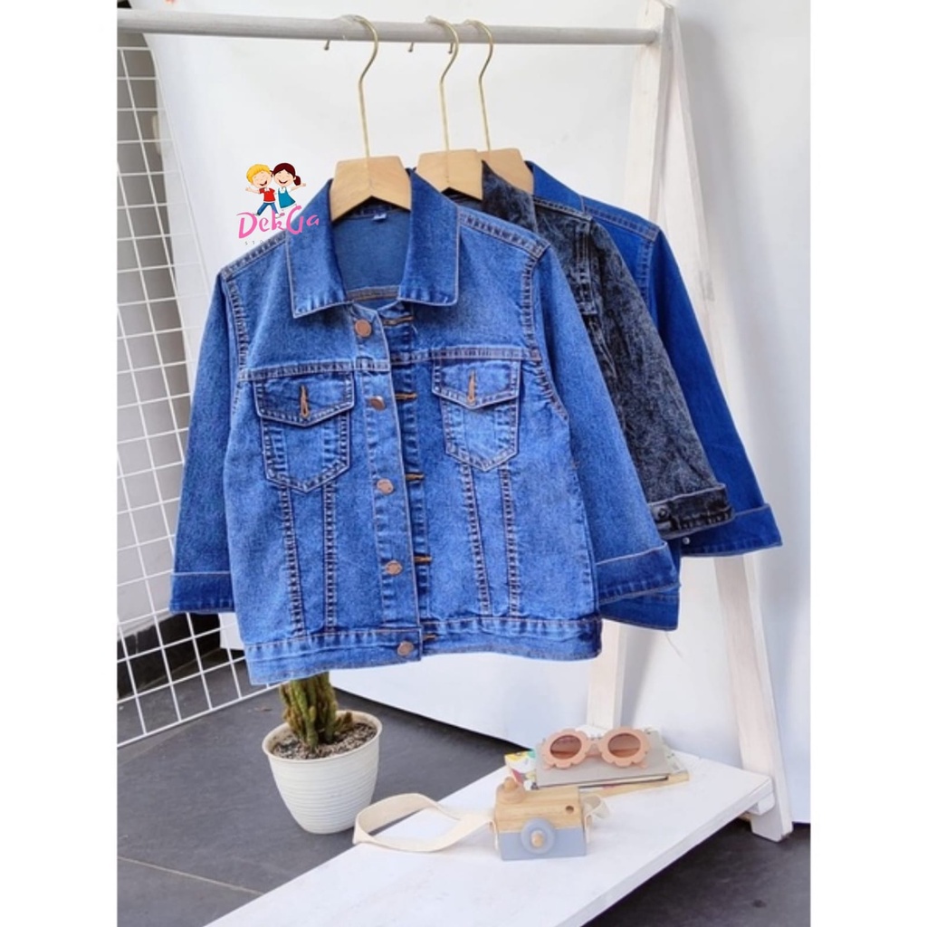 JAKET JEANS ANAK POLOS JAKET COUPLE DEWASA DAN ANAK