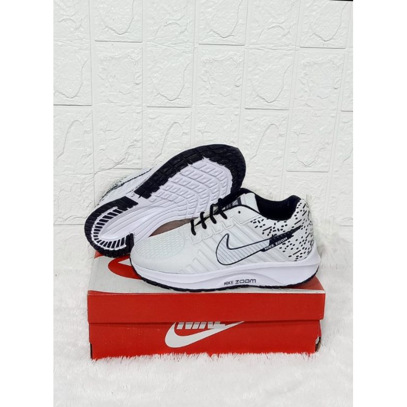 CUCI GUDANG Sepatu IMPORT Nike putih REAL PICT 1000% | Sepatu Running Cewek tebal dan empuk-3