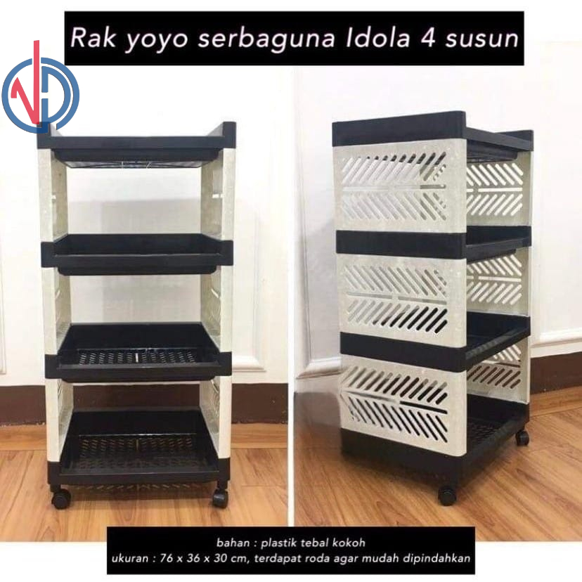 RAK YOYO SERBAGUNA / RAK APARTEMENT 4 SUSUN / RAK SUSUN SERBAGUNA FREE PACKING DUS VD