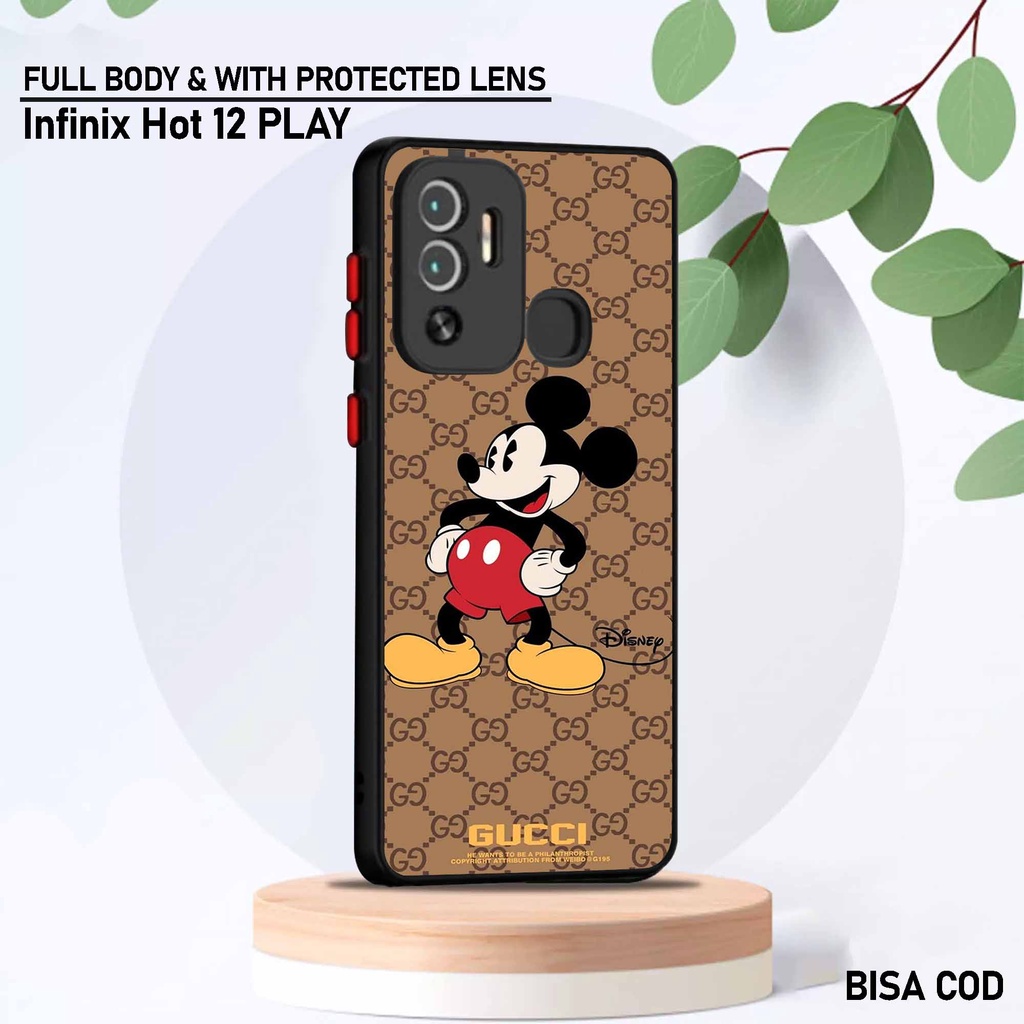 Case Infinix Hot 12 Play - Motif Case [ Branded 1 ] - Hardcase Infinix Hot 12 Play - Softcase Infini