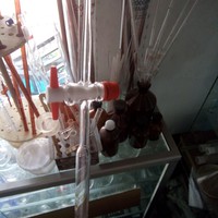 Buret 50 ml Kran Teplon PYREX Class A