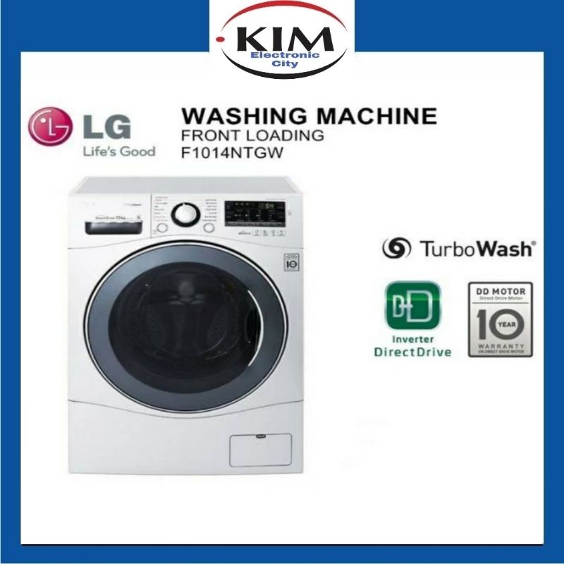 LG F1014NTGW Mesin Cuci FRONT LOADING 14 Kg F1014 Turbo Garansi Resmi