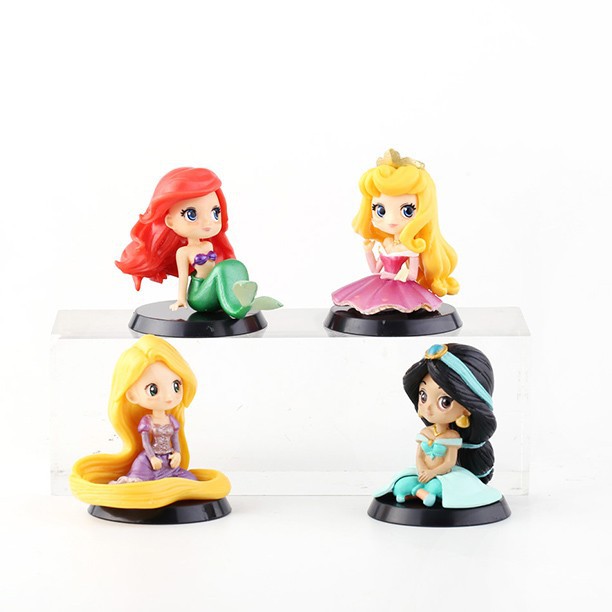 Disney Princess Cute Figure Pajangan Rapunzel Jasmine Belle