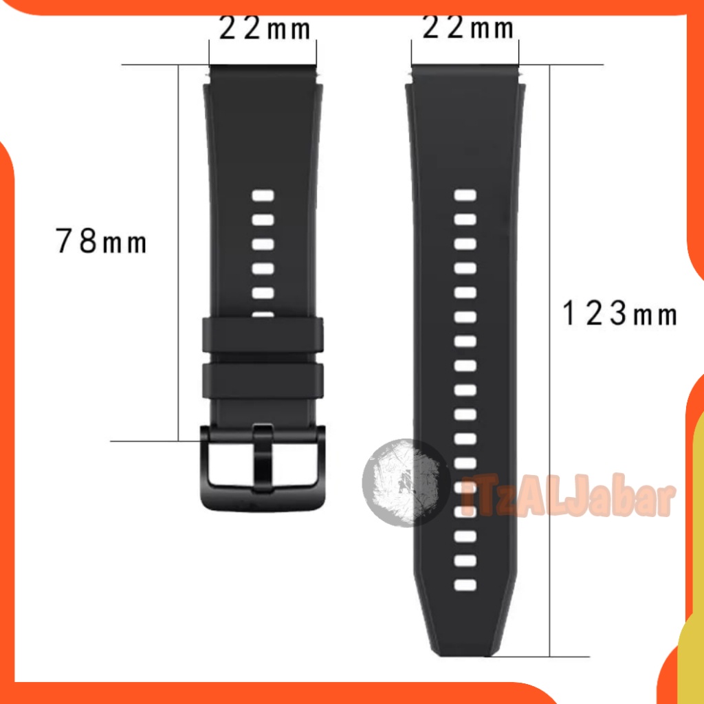 Strap tali jam tangan Karet 22mm rubber strap Quick release