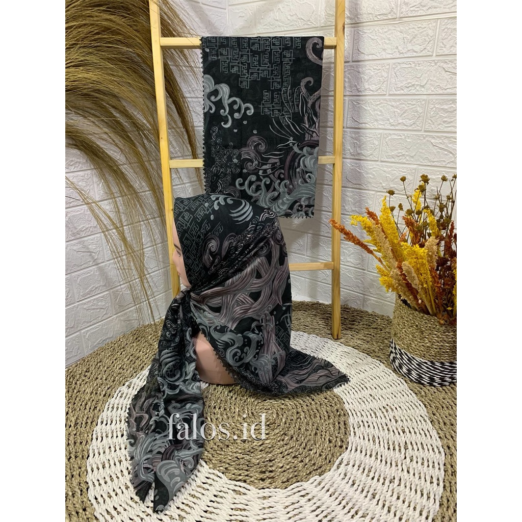 NEW MOTIF  Jilbab Voal Motif, Hijab Segi Empat Lasercut Premium Part 70-91