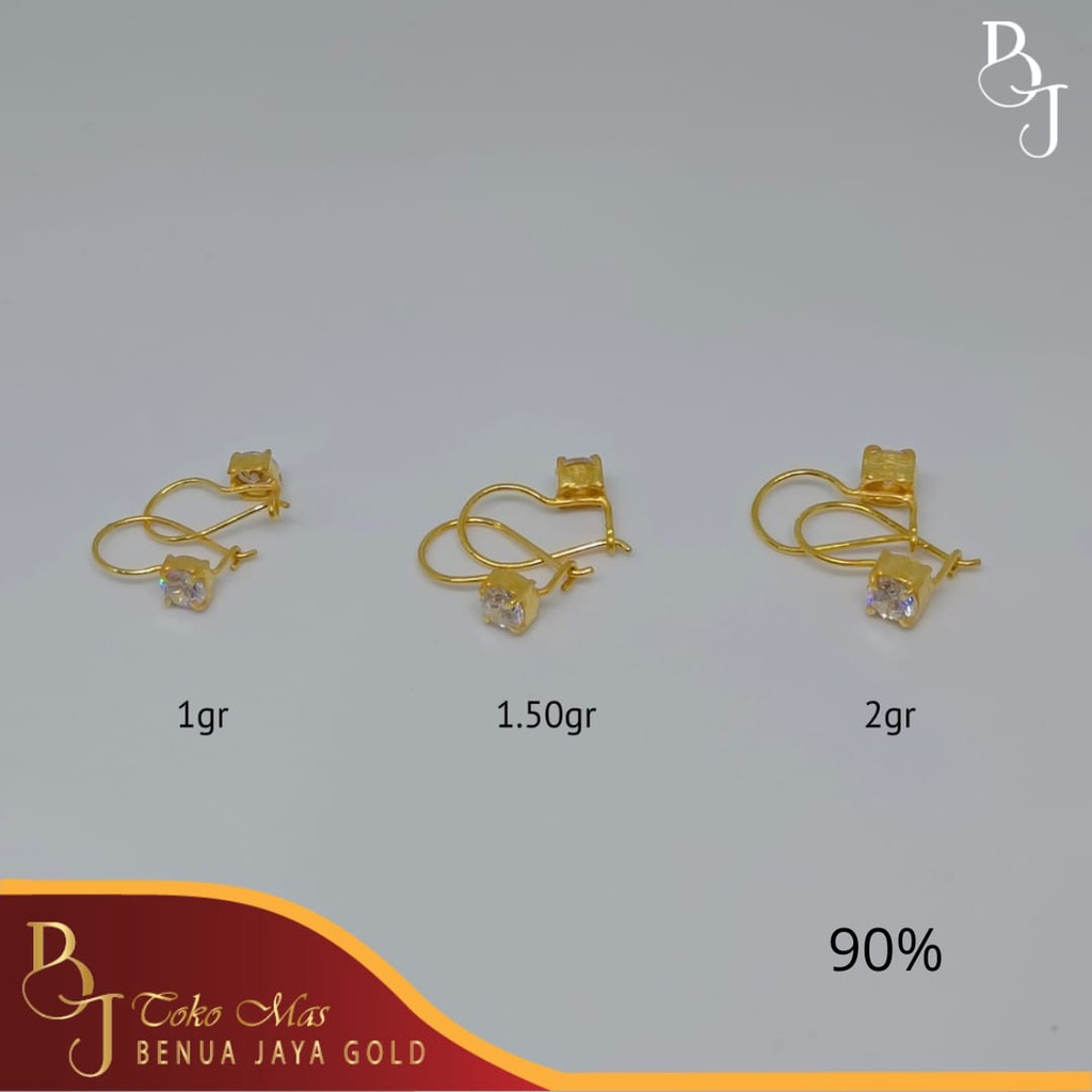 Anting Kait Desi Emas 90%